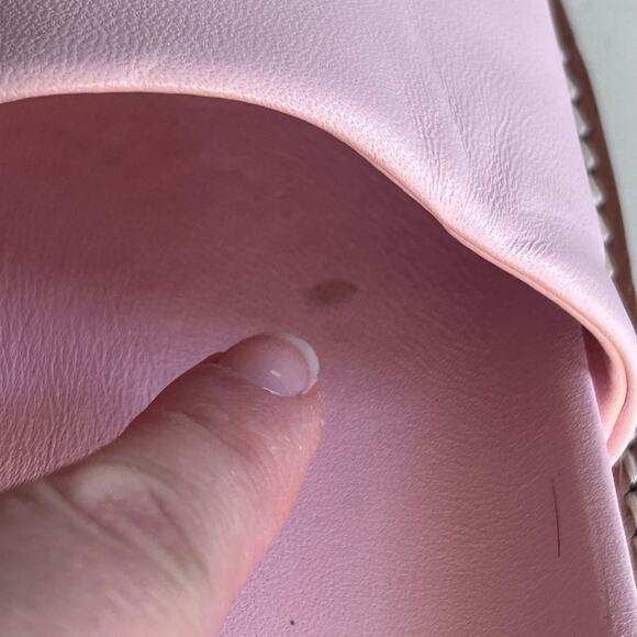 J/SLIDE slides size 6 pink leather flats Rocket - Picture 5 of 10